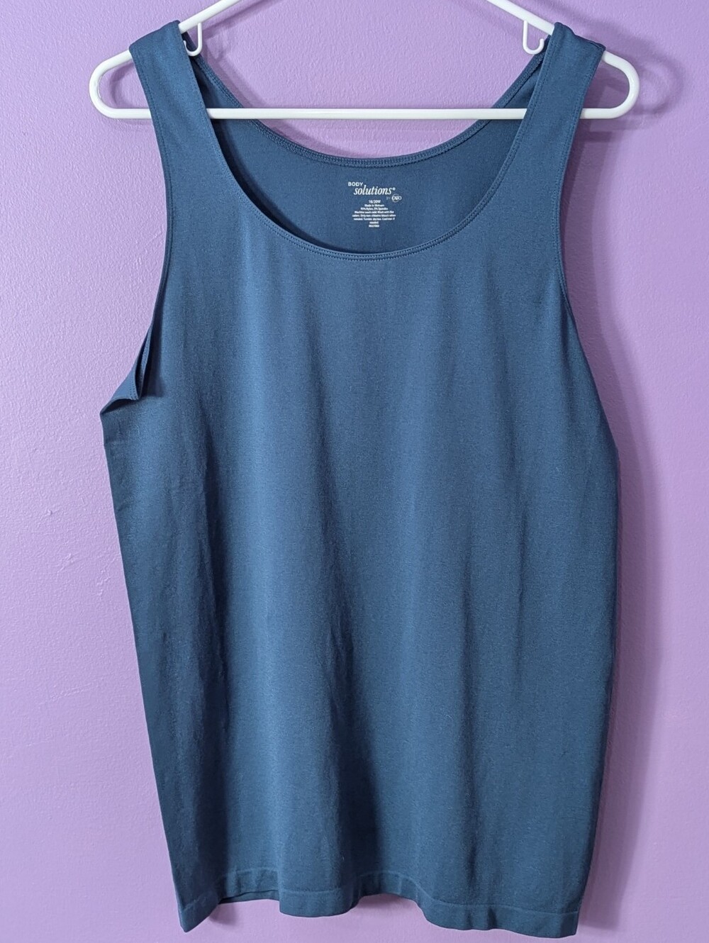 Cato Women's Seamless Blue Tank Top 18/20w Turquoise Teal Scoop Neck